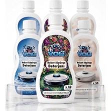 Voli AVANTAJ PAKET Çiçek Bahçesi , Pudra ve Beyaz Sabun Kokulu Robot Süpürge Deterjanı 6 Adet 500 ml Mop Solüsyonu