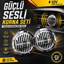 Nexwell Büyük Kafa Korna Süper Ton 12V Krom Korna Jumbo Boy