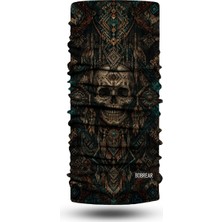 Bobrear Etnik Kuru Kafa Desenli Çok Amaçlı Buff Bandana Boyunluk
