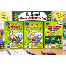 Minikler Okula Başlıyor 1. Sınıf Yardımcı Kaynak Kitap Seti 3 Kitap | Türkçe Hayat Bilgisi Matematik | Temel Dersler Soru Bankası