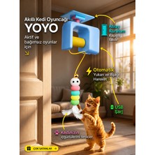 Lapka Otomatik Akıllı Kedi Oyuncağı USB Type-C Şarjlı Hareketli Tüylü Oyuncak