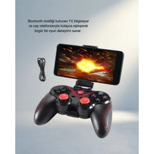 Ergonomik Tasarımlı Kablosuz Bluetooth Oyun Kolu Mobil Tv Pc Uyumlu