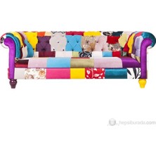3A Mobilya Gökkuşağı Patchwork Chester Kanepe