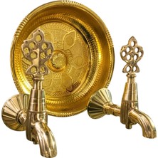 Lpd İki̇li̇ Hamam Taslı Sarı Osmanlı Musluk (Lüx, %100 Pi̇ri̇nç)