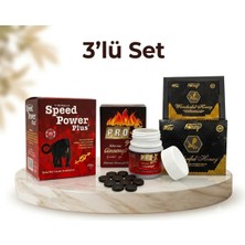 Speed Power Plus Macun 230 gr + Pro-X Siberian Ginsengli Tablet + Wonderful Honey Ballı Bitkisel Karışım 3'lü Enerji ve Seti
