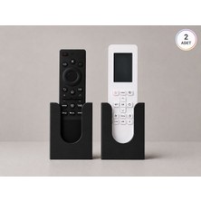 Nebron 2 Adet Duvara Monte Kumanda Tutacağı (6x3 cm Iç Ölçü) -2 Adet-Yapışkanlı Tv, Klima Kumandası Aparatı.