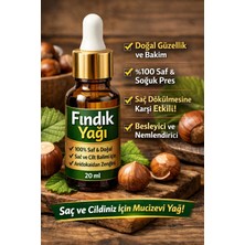 Organik Life %100 Doğal Fındık Yağı 20 ml – Soğuk Sıkım Saf Bitkisel Yağ