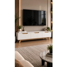 ES180 Tv Ünitesi Beyaz Kahve 180CM
