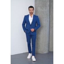 Gustman Moda Indigo Slim Fit Erkek Takım Elbise