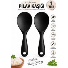 Evolis Kitchen Tekli Isıya Dayanıklı Yanmaz Yapışmaz Silikon Pilav Kaşığı( 1 Adet)
