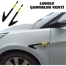 Aksefuar Lazer Opel Grubu ile Uyumlu Pleksi Çamurluk Venti Parlak Siyah (Sağ - Sol Takım)