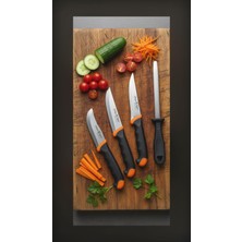 Yatağan Zeybek Masat Hediyeli 3'lü Profesyonel Mutfak Bıçağı Seti - Paslanmaz Çelik & Kaymaz Sap Yz-6