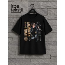 Belirtilmemiş Resident Evil Leon Kendy Baskılı Ünisex Penye T-Shirt