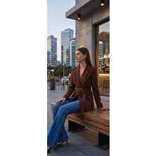 Kadın Kemer Detaylı Blazer Ceket – 5 Renk