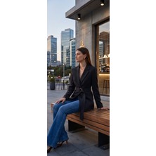 Kadın Kemer Detaylı Blazer Ceket – 5 Renk
