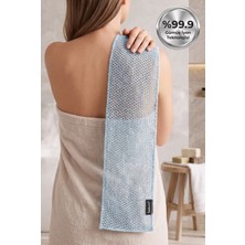 Sekors® Mavi Premium Çift Taraflı Peeling Etkili ve Sivilce Karşıtı Uzun Sırt Kesesi (100X30 Cm)