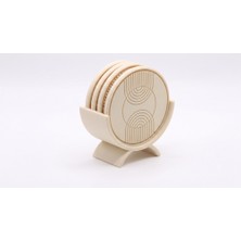 Riti Design - Iskandinav Tarzi - 3D Tasarım 4'lü Bardak Altlığı Seti