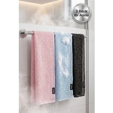 Sekors® 3'lü Avantaj Paketi: Premium Çift Taraflı Peeling Etkili Uzun Sırt Kesesi (100X30 Cm) - Siyah / Mavi / Pembe