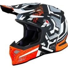 Kyt Skyhawk Kask Hyperflow Matt Grey Orange - Beden M