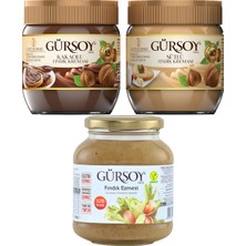 Gürsoy Kakaolu Fındık Kreması 400 gr Sütlü Fındık Kreması 400 gr Fındık Ezmesi 320 gr