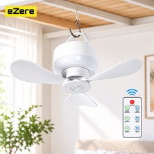 Ezere Aerosnap LED Kamp Tavan Fanı ve Taşınabilir Şarjlı Tavan Vantilatörü