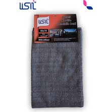 Lisil Kareli Kadife Mikrofiber Temizlik Bezi | 50X70 Büyük Boy | 320 Gsm | Tüm Yüzeyler