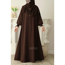 Asilnur Nisa Mevlana Kloş Ferace Kahverengi