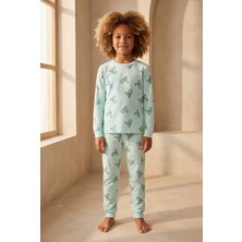 Katia & Bony Çocuk Fil Desenli Paketli Pijama Takımı Yeşil