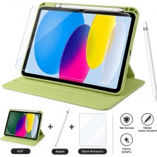 BuLand Store Apple iPad Pro 13 2025 M3 Spinguard Kalem Bölmeli Dönebilen Standlı Kılıf-Kalem ve Ekran Koruyucu
