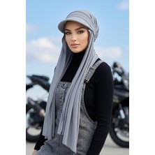 Ayşe Tasarım Çıkarılabilir, Ayarlanabilir Siperlikli Kaymaz Pratik Penye Şal,sps-1