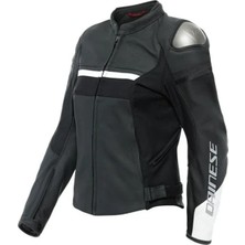 Dainese Dns Ckt Deri Rapıda Lady Lthr Jacket Blk Matt Blk Matt Wht