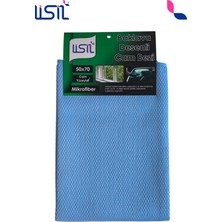 Lisil Baklava Desenli Mikrofiber Cam Bezi | 50X70 Büyük Boy | 240 Gsm | Cam Yüzeyler
