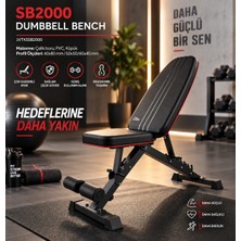 Voit SB2000 Ayarlanabilir Dambıl Bench | Çok Fonksiyonlu Ağırlık Sehpası | Ev Tipi Fitness Bench