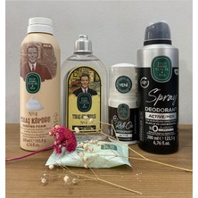 Eyüp Sabri Tuncer Erkek Dörtlü Bakım Seti No4, Tıraş Kolonyası ve Köpüğü, Active Sprey Deodorant ve Roll On, Compressed Face Towel