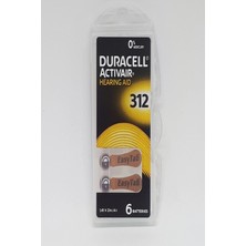 Duracell 312 No Kulaklık Pili 1.45 V Düğme Pil 180 mAh Yüksek Performans 6 Adet