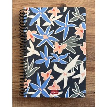 Colornote Papirüs Defter Spiralli, Sert Kapaklı, Çiçek Desenli, Çizgili Defter, 16 x 23 Cm, 100 Yaprak