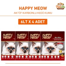 Pativita Happy Meow Bentonit Kutu Kedi Kumu 6 L x 4 Adet