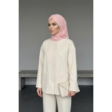 Aishas Design Hazır Form, Şık ve Rahat Drapeli Kaymaz Penye Şal,cps-95