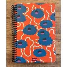 Colornote Papirüs Çiçek Serisi  Çizgili Defter, Spiralli, Sert Kapaklı (Ebat: 16 x 23 Cm), 100 Yaprak