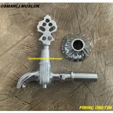 Ldr Nikel Renk Şadırvan Musluğu 1/2 Pirinç Döküm Musluk Osmanlı Musluğu 460GR