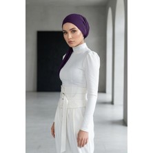 Aisha's Design Bağlanabilir Kaymaz Penye Içli Şifon Bone,b-97