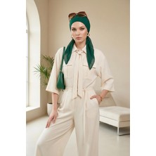 Aisha's Design Bağlanabilir Kaymaz Penye Içli Şifon Bone,b-97