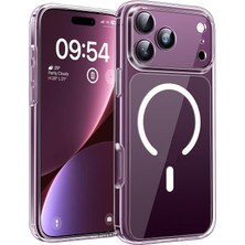 iPhone 17 Pro Kılıf Magsafe Wireless Kablosuz Şarj Destekli Sert Silikon Manyetik Şeffaf Kapak