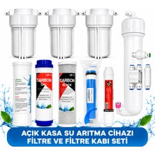 Water Quality Açık Kasa Su Arıtma Cihazı Full Filtre ve Akış Seti