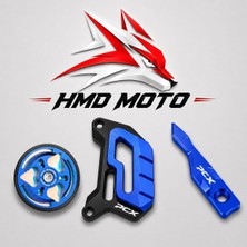 Hmd Moto Hmdmoto Honda Pcx Mavi Renk Abs Sensör Koruyucu, Kaliper Koruyucu, Reflektör Üçlü Set