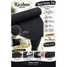 Tek Tarafı Yapışkanlı Bez Tela Siyah Yapışkan 1 Metre 95 cm * 100 cm