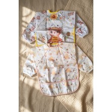 Hoppa Tinybee Leke Tutmaz Sıvı Geçirmez Uzun Kollu Bebek Mama Önlüğü - 2'li Set Blw Uyumlu Kırıntı Cepli