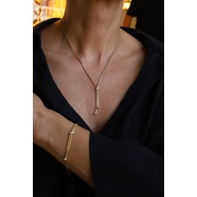 Yenigün Kuyumculuk 14 Ayar Altın Ikili Sarkıtlı Top Detaylı Balıksırtı Set ZSM024