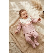 Hoppa Gül Kurusu Aria Vintage Dantel Detaylı %100 Pamuklu Fırfırlı Bebek Takımı - Şık ve Yumuşak Bebek Al