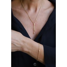 Yenigün Kuyumculuk 14 Ayar Altın Ikili Sarkıtlı Dorikalı Halat Set ZSM030